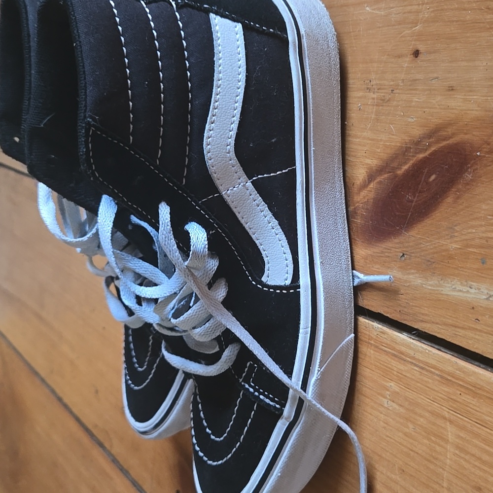 Vans Black and White High-Top Sneakers - Picture 3 of 6